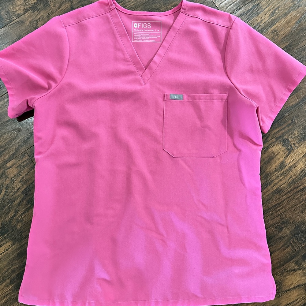 Figs Caterina F’ing Pink scrub top